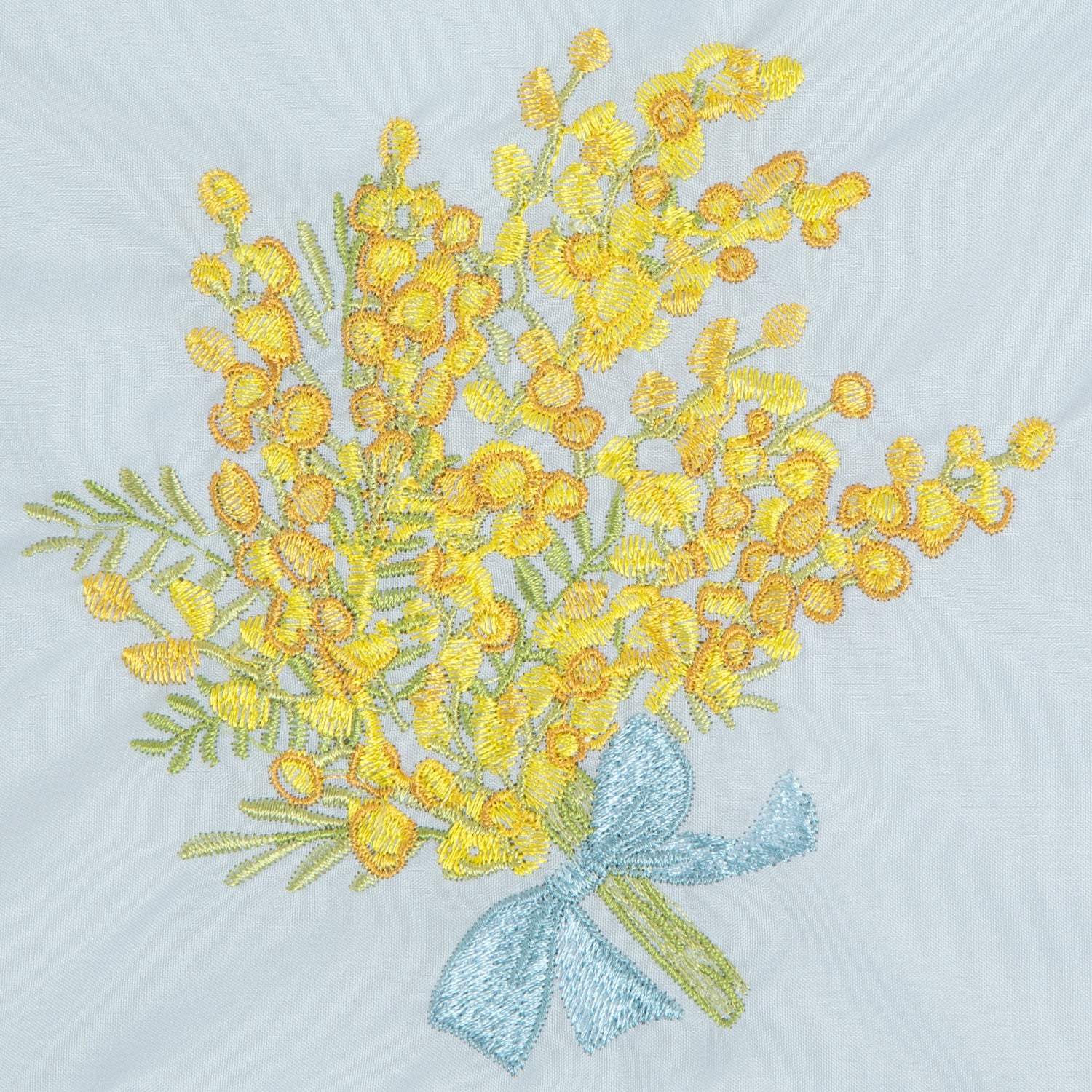 ミモザ刺繍 防水・撥水サコッシュ