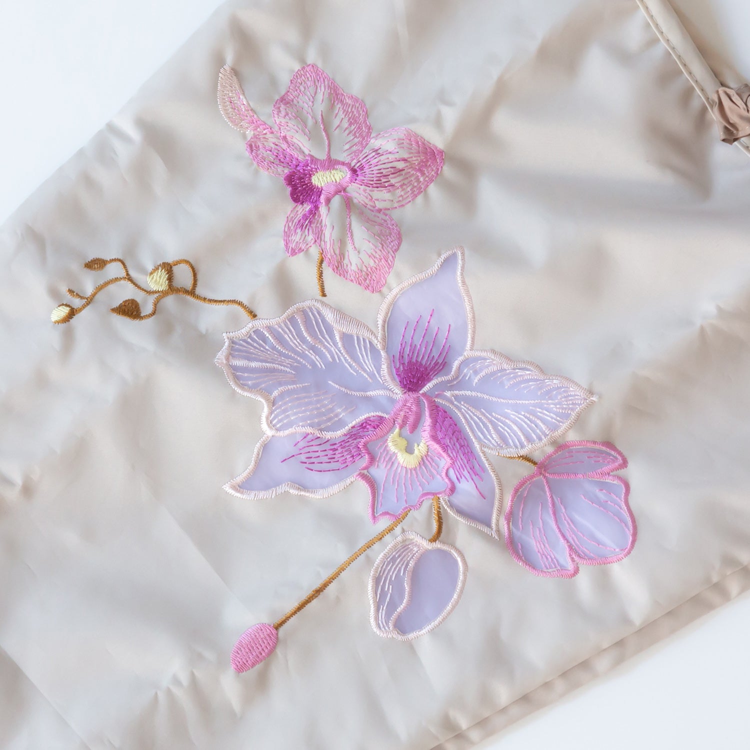 防撥水フラワートートバッグ 蘭花