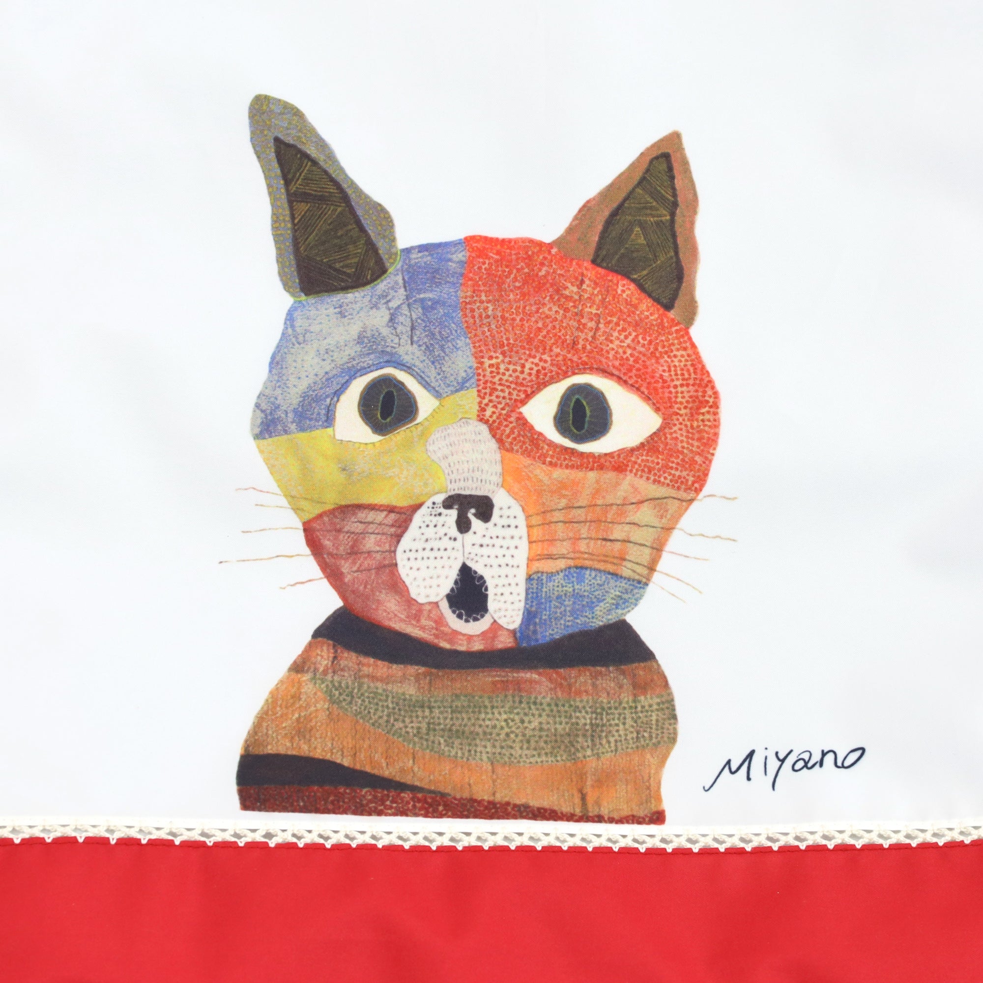 加悦雅乃「カラフルCAT」プリント 防水・撥水トートバッグ