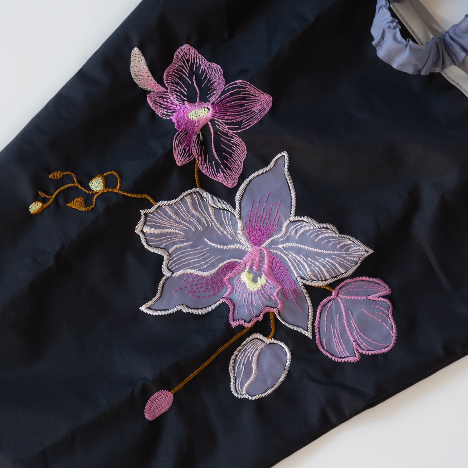 防撥水フラワートートバッグ 蘭花