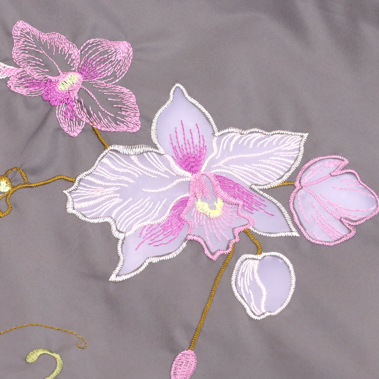 蘭花オーガンジー刺繍 防水・撥水トートバッグ