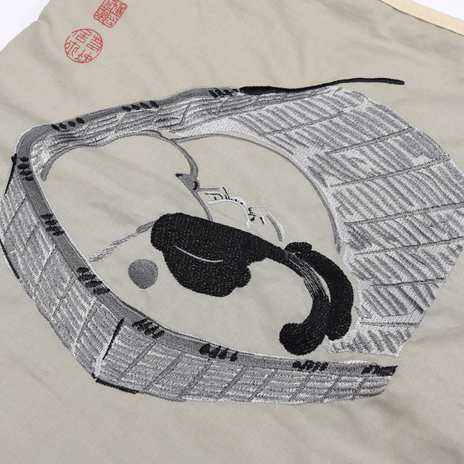 鳥獣戯画・伊藤若冲 刺繍 防水・撥水トートバッグ/伊藤若冲