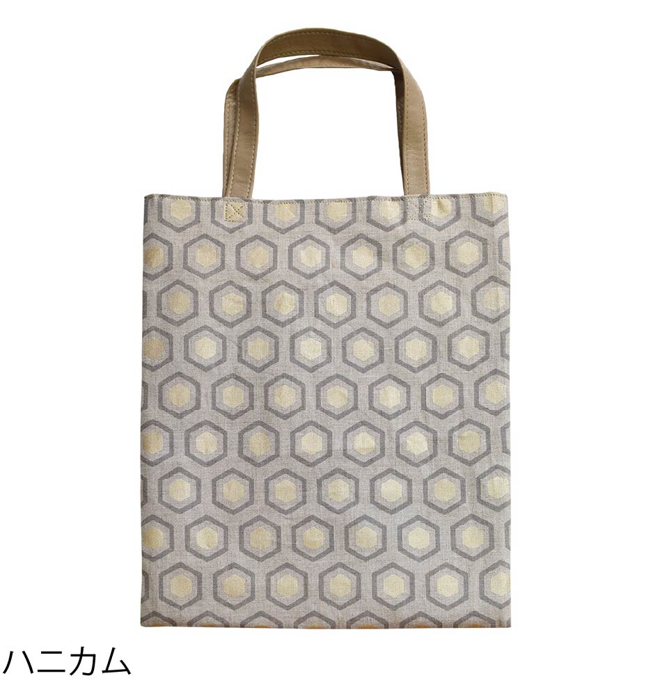 リトアニアリネン 本革持ち手トートバッグ