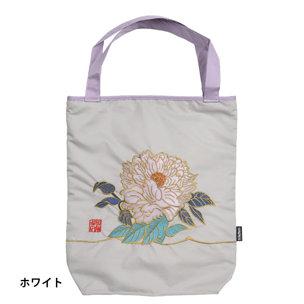 キーヤンカットワーク刺繍 防水・撥水トートバッグ/牡丹