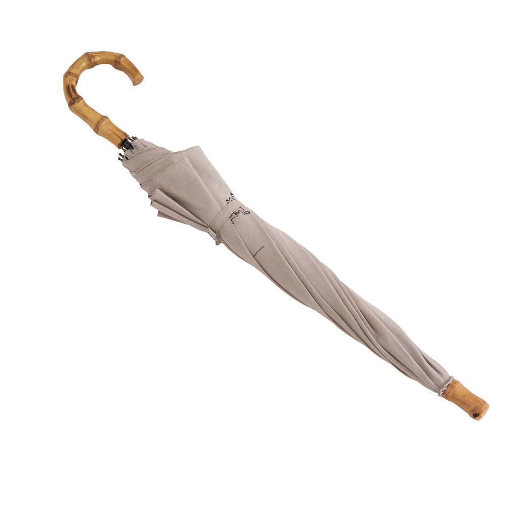 鳥獣戯画  刺繍 かわず張り晴雨兼用ショート長日傘 （日本製）