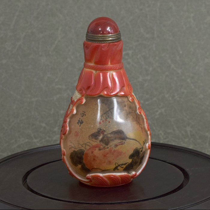 「子神」＝愛らしいネズミ 鼻煙壺211021