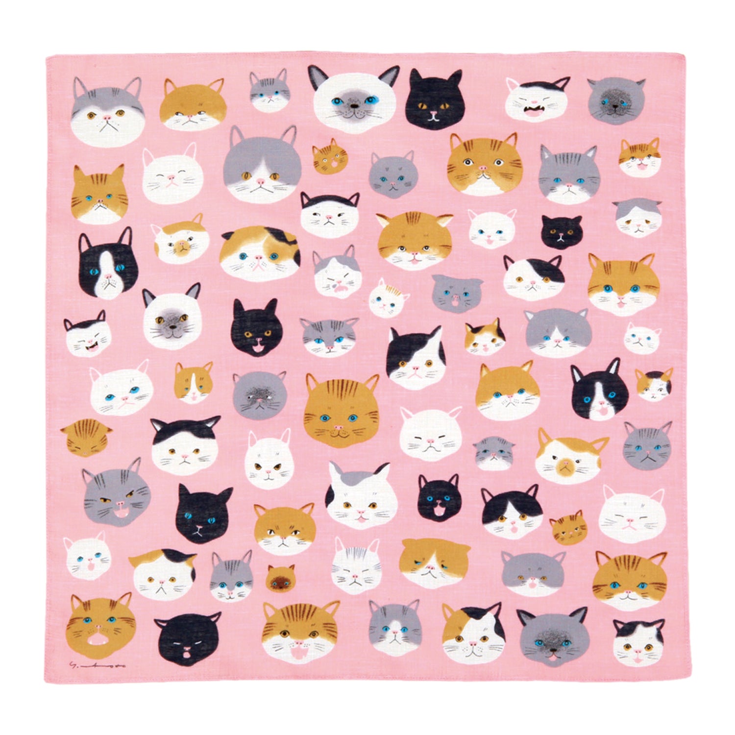 Made in KYOTO マツモトヨーコ イラストプリント ハンカチ