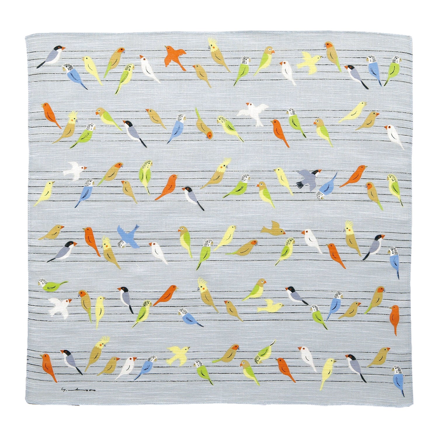 Made in KYOTO マツモトヨーコ イラストプリント ハンカチ