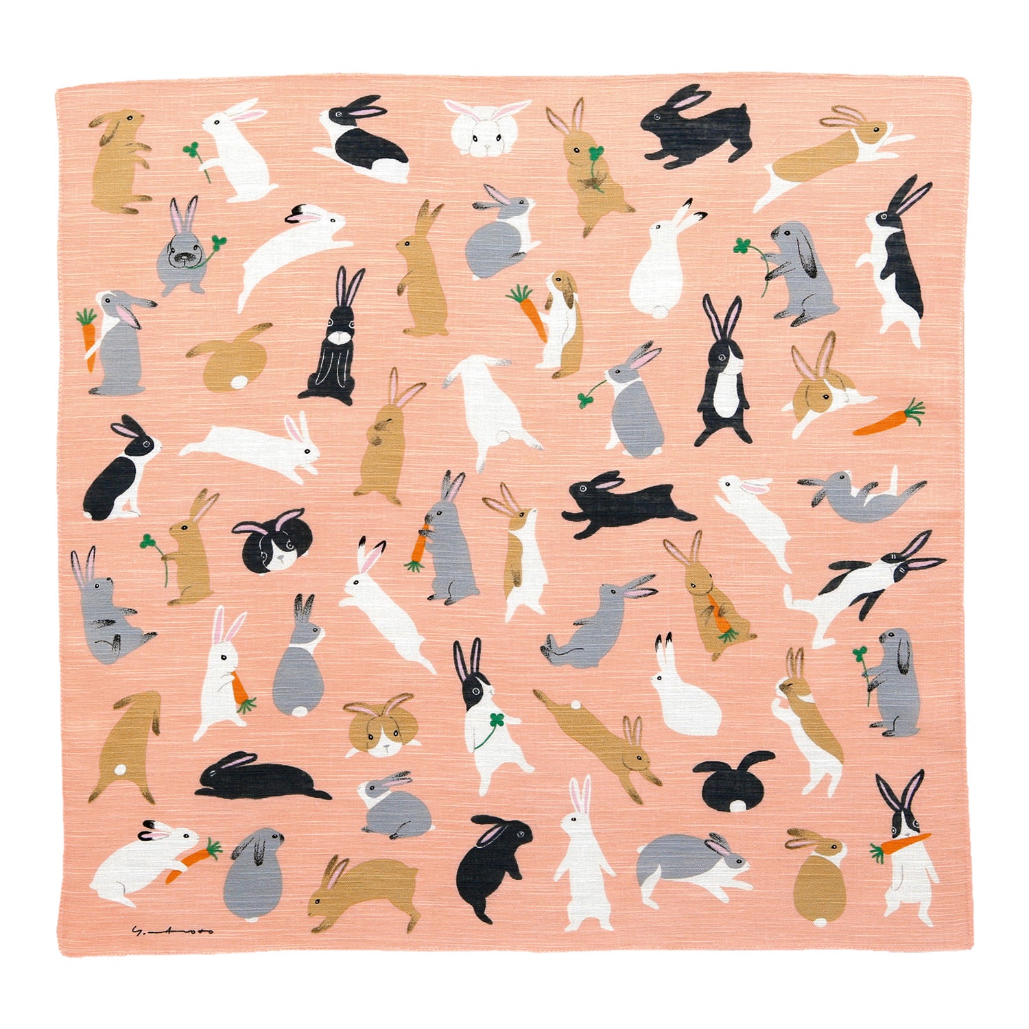 Made in KYOTO マツモトヨーコ イラストプリント ハンカチ