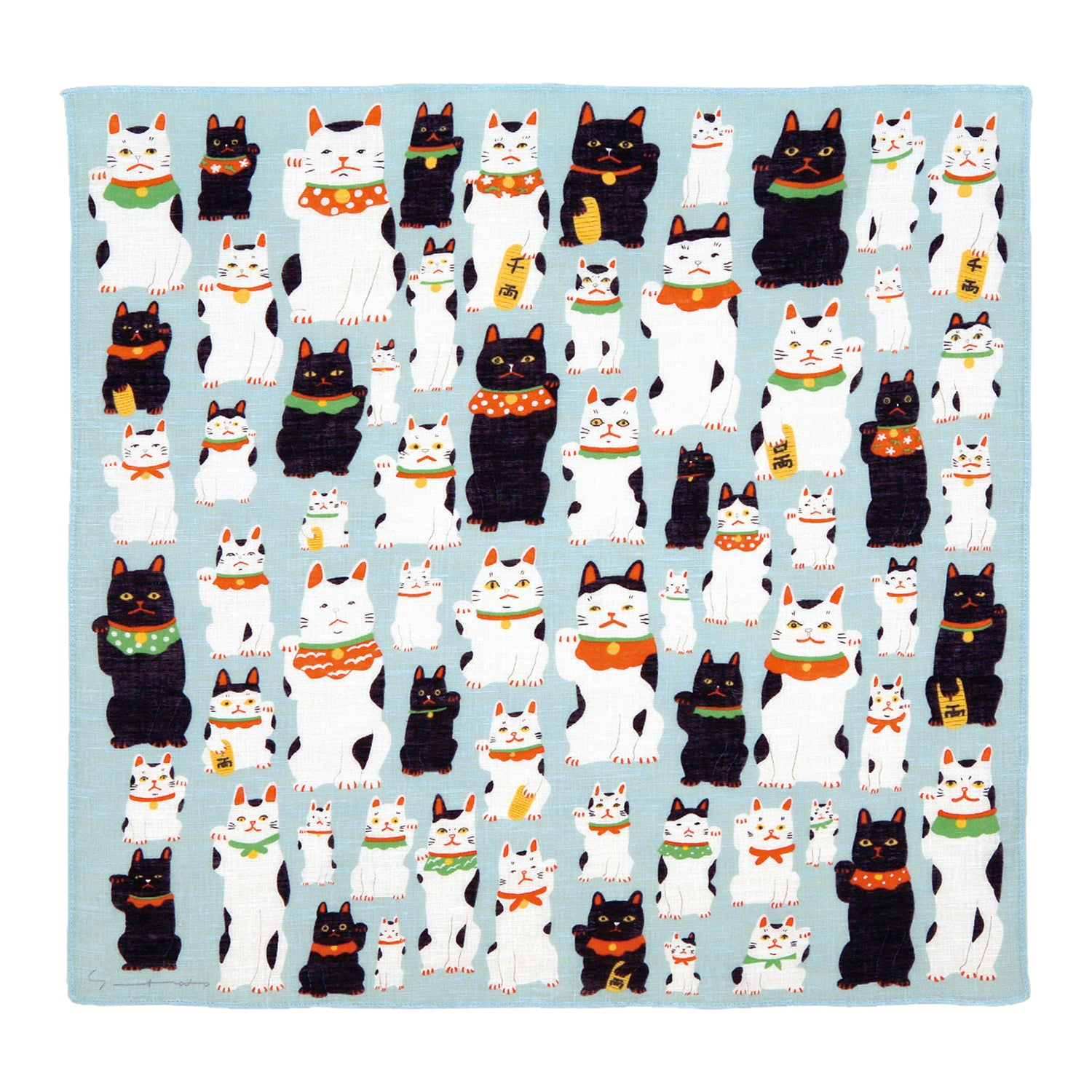 Made in KYOTO マツモトヨーコ イラストプリント ハンカチ