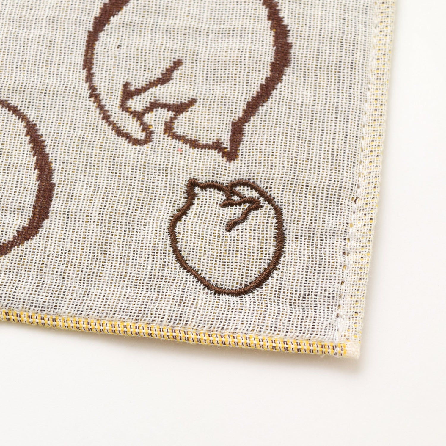 猫パターン 刺繍ガーゼパイルタオル