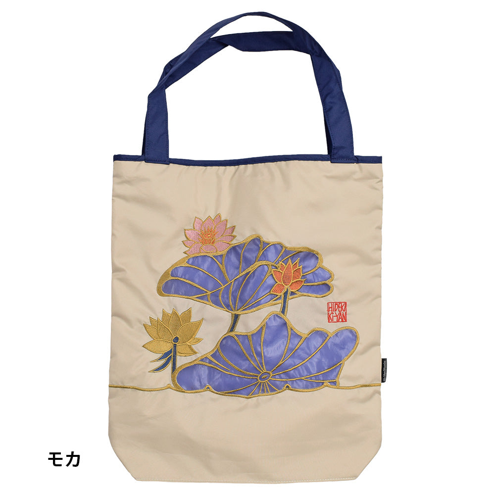 キーヤンカットワーク刺繍 防水・撥水トートバッグ/蓮花
