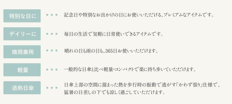 ギフトにおすすめ日傘 説明