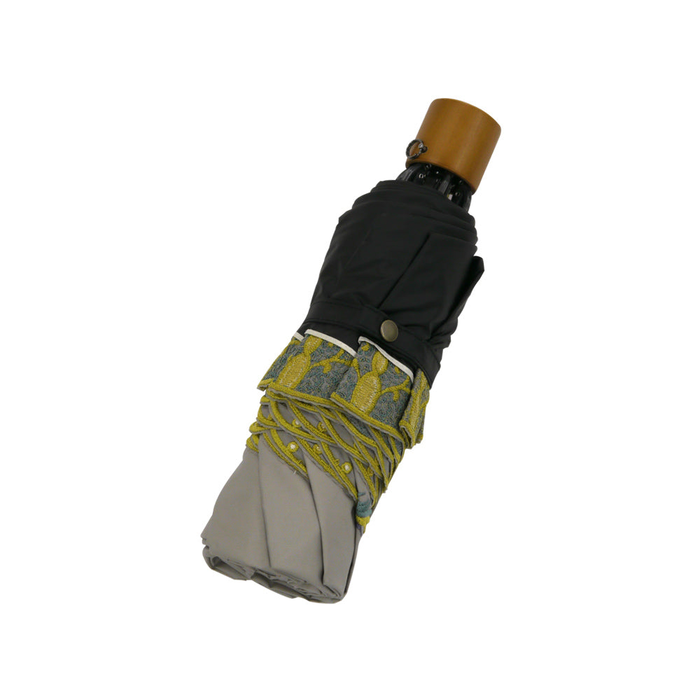 花鳥刺繍晴雨兼用 ミニ折りたたみ日傘