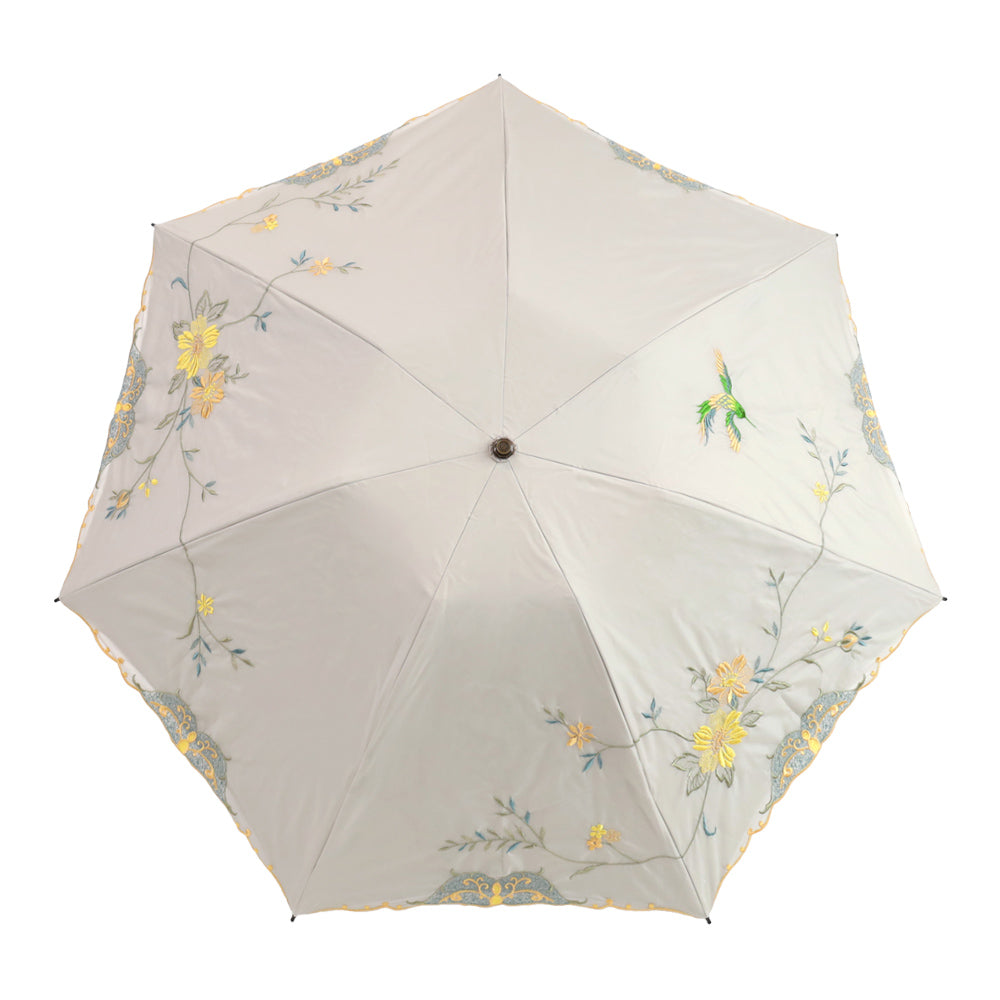 花鳥刺繍晴雨兼用 ミニ折りたたみ日傘