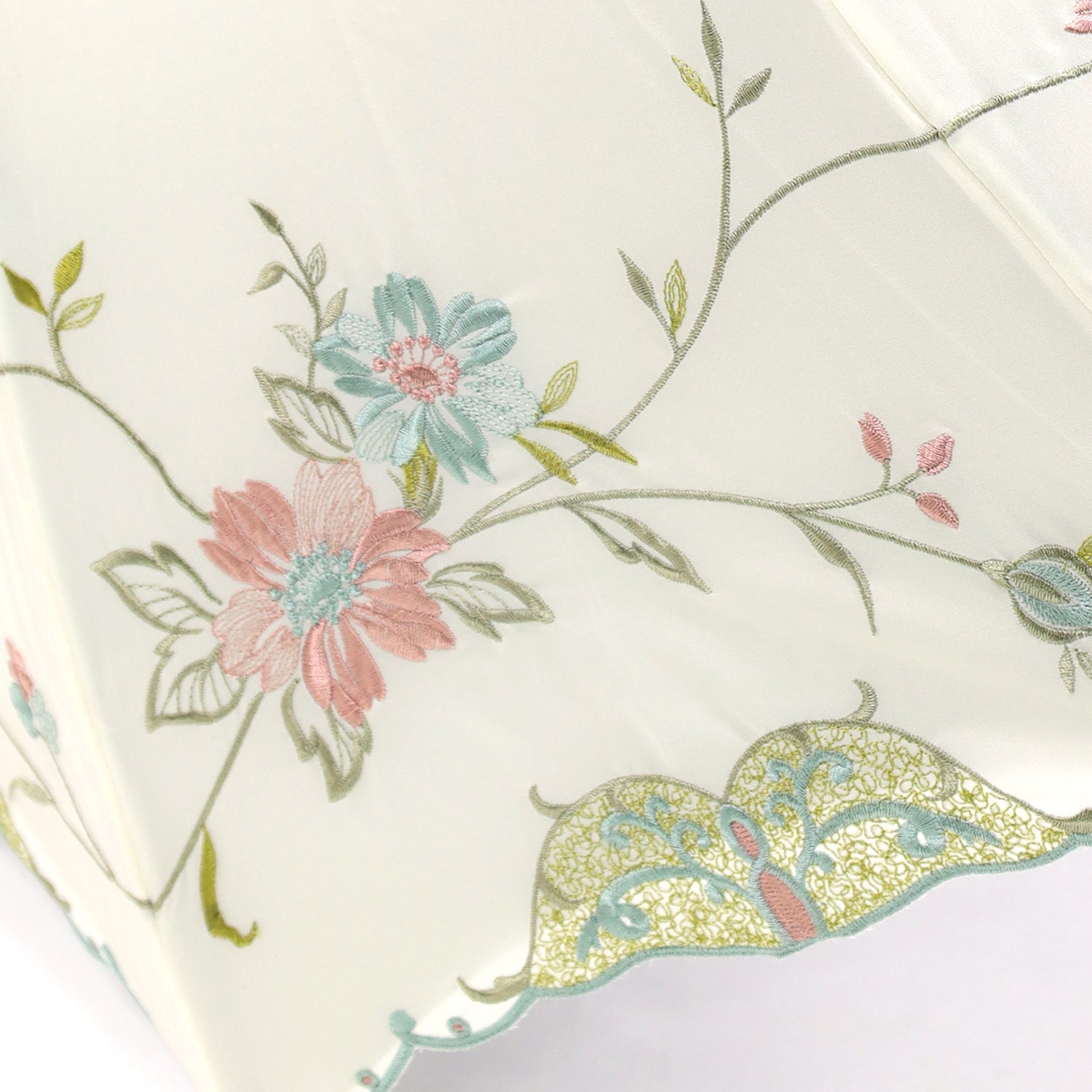 花鳥刺繍かわず張り 晴雨兼用長日傘