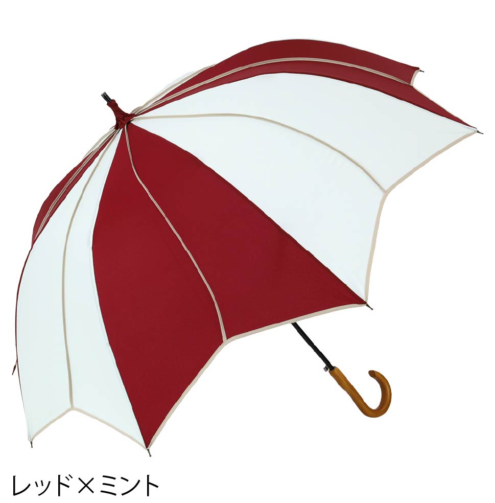 フラワースタイル大判 ジャンプ 深張りアンブレラ