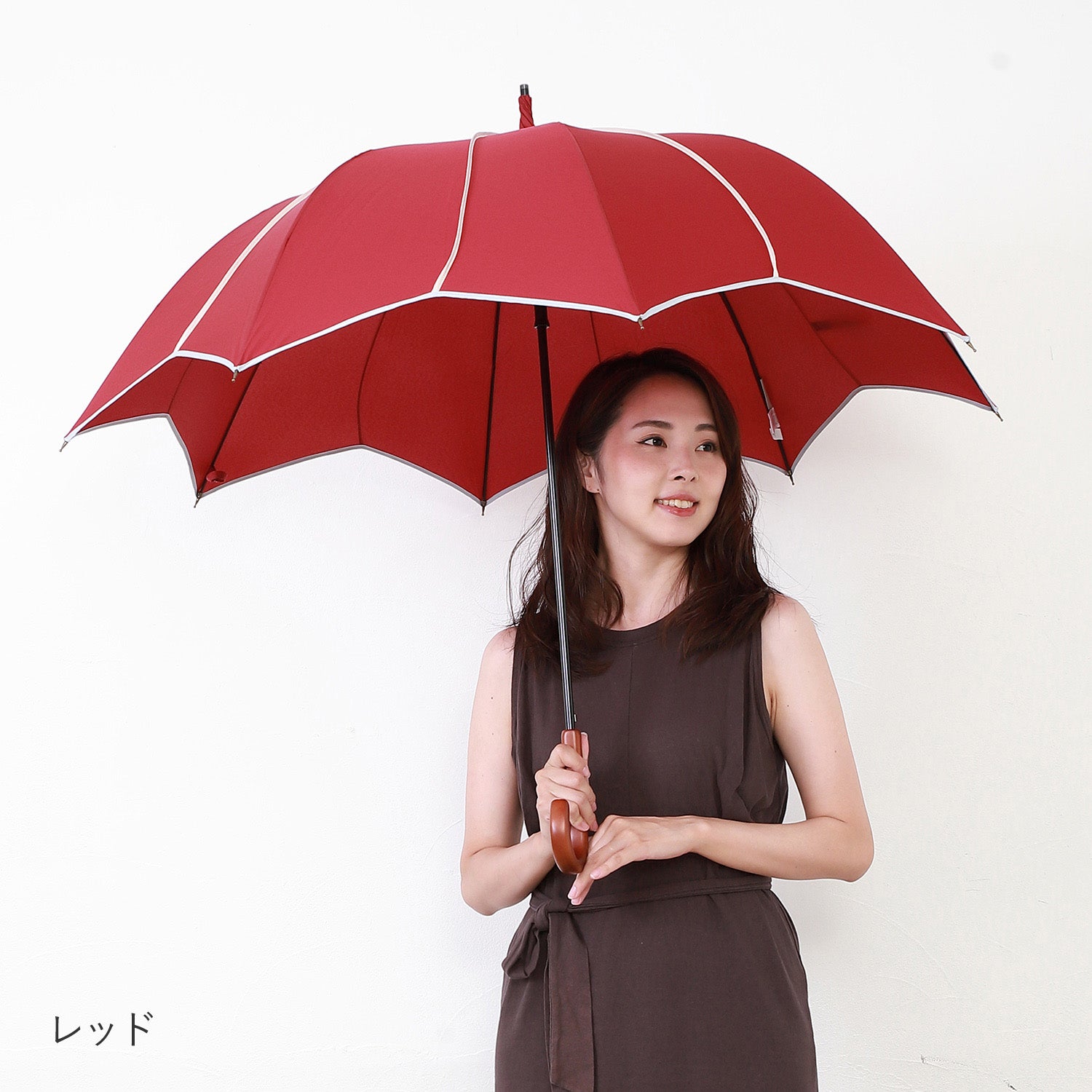 フラワースタイル大判 ジャンプ 深張りアンブレラ