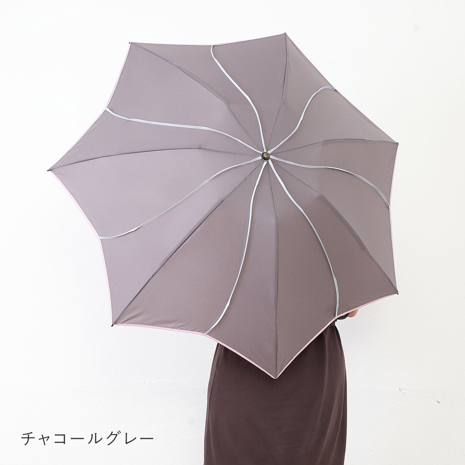パイピング フラワースタイル 折りたたみアンブレラ