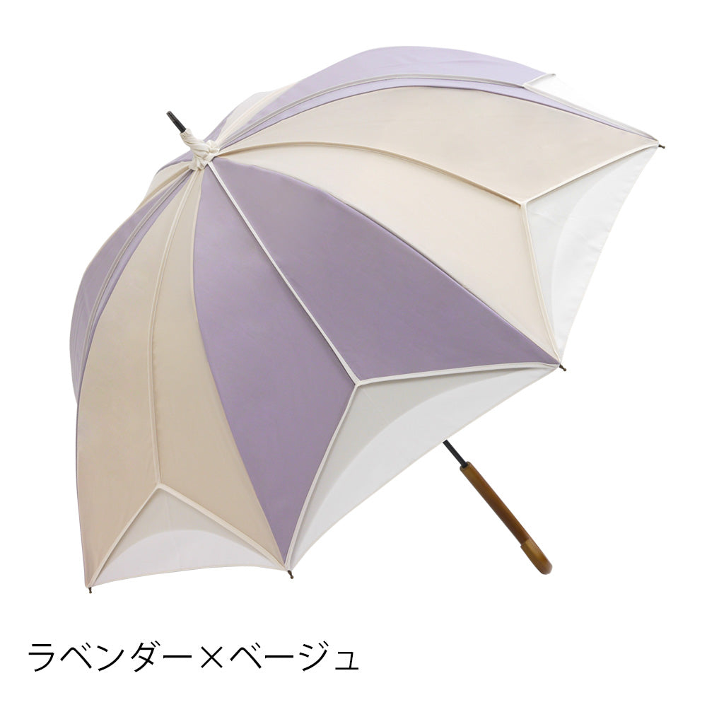 推しカラー トリコパイピングかわず張り晴雨兼用長日傘