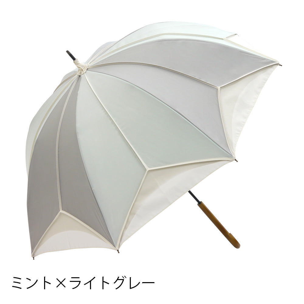 推しカラー トリコパイピングかわず張り晴雨兼用長日傘