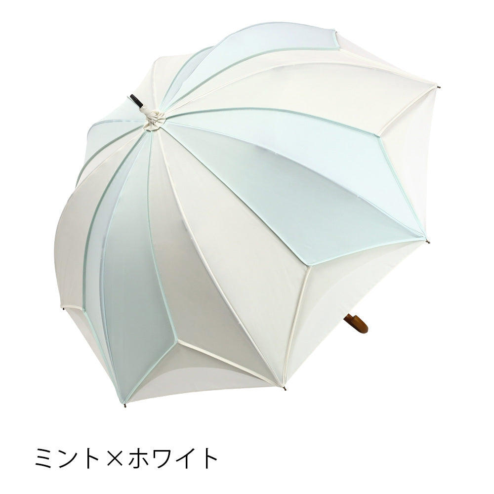 推しカラー トリコパイピングかわず張り晴雨兼用長日傘