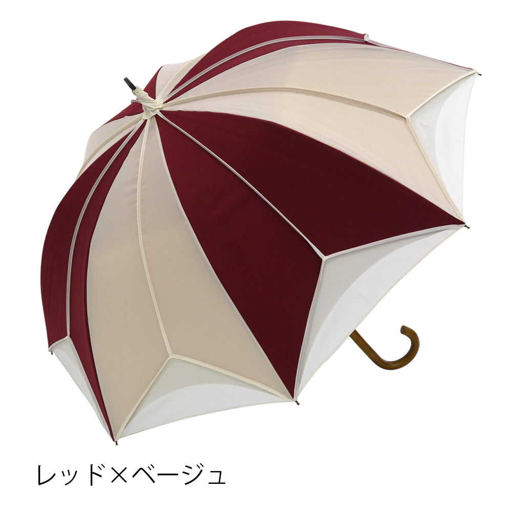 推しカラー トリコパイピングかわず張り晴雨兼用長日傘