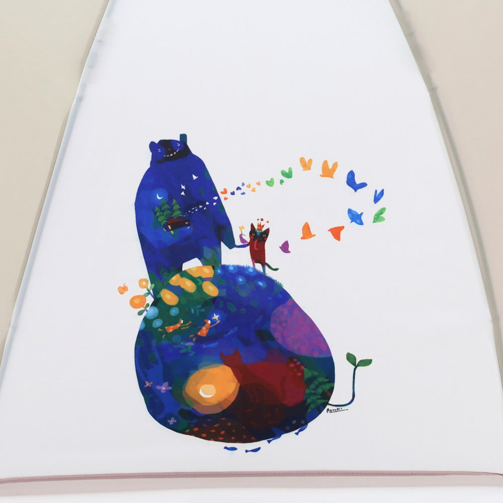 深尾竜騎 猫イラストプリント  大判 ジャンプ アンブレラ