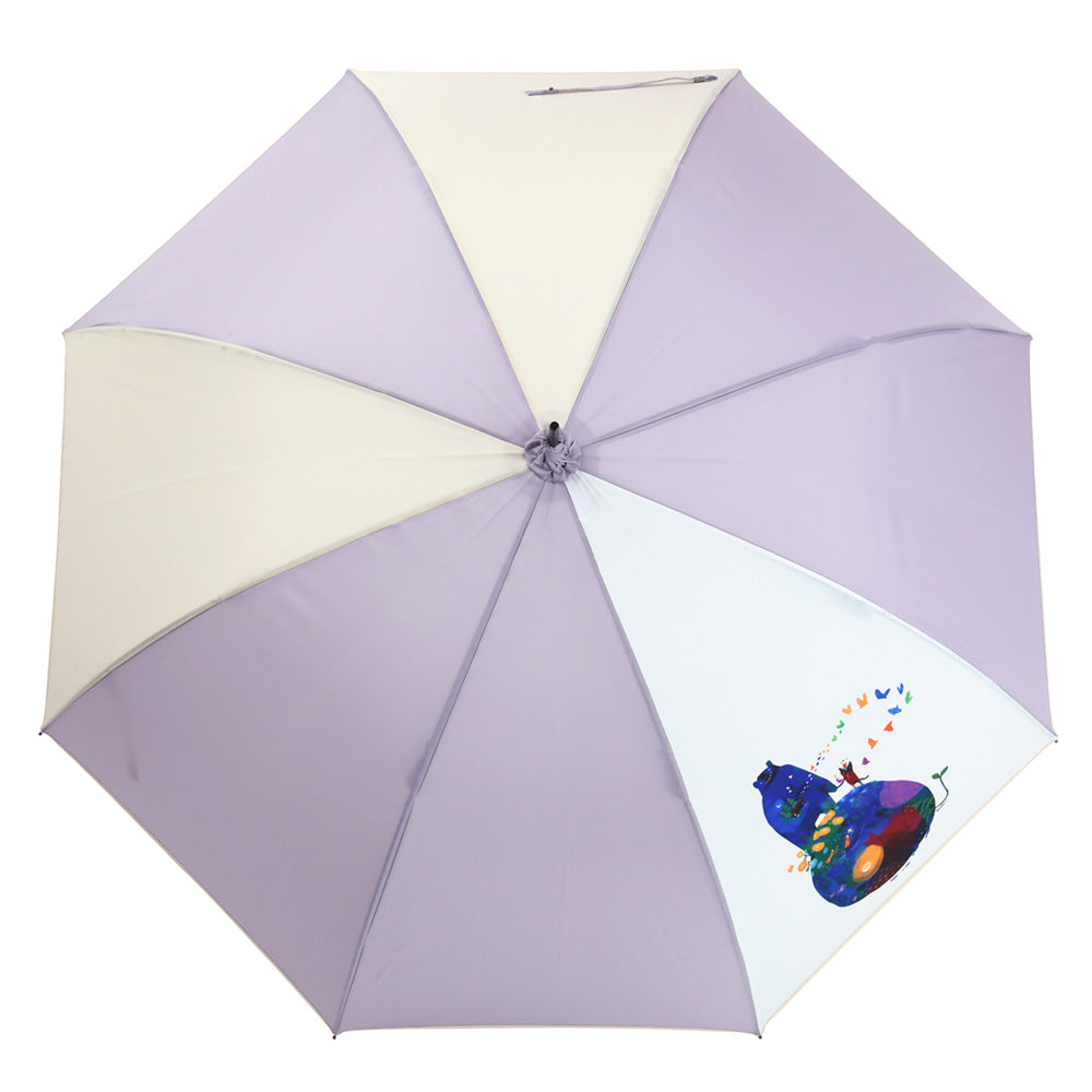 深尾竜騎 猫イラストプリント  大判 ジャンプ アンブレラ