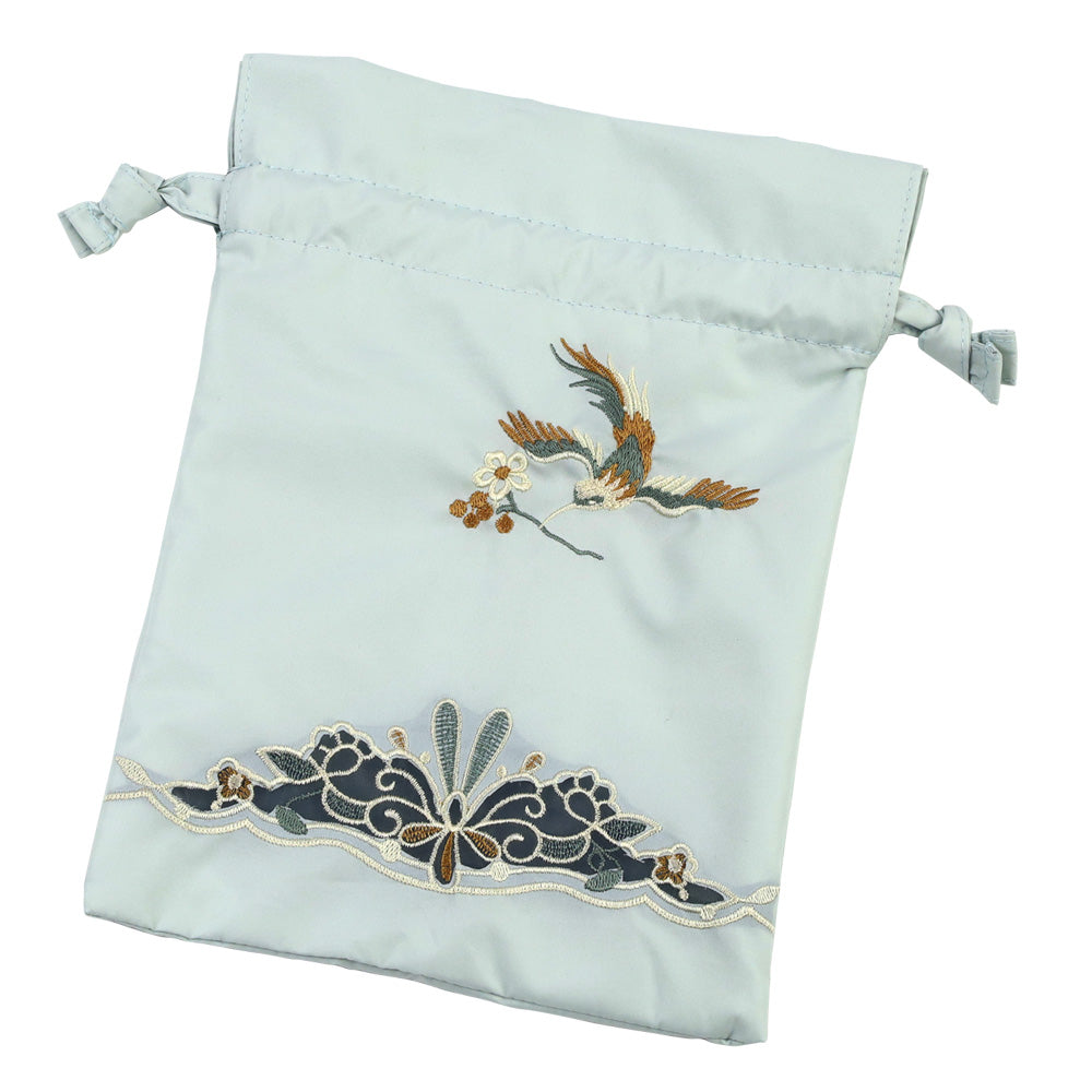 花鳥オーガンジーカットワーク刺繍晴雨兼用 ミニ折りたたみ日傘