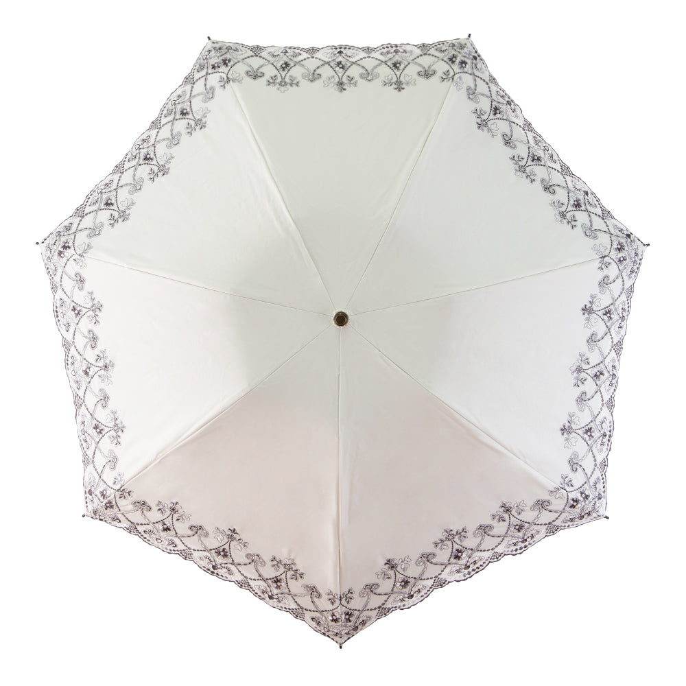 マーブル刺繍晴雨兼用 ミニ折りたたみ日傘