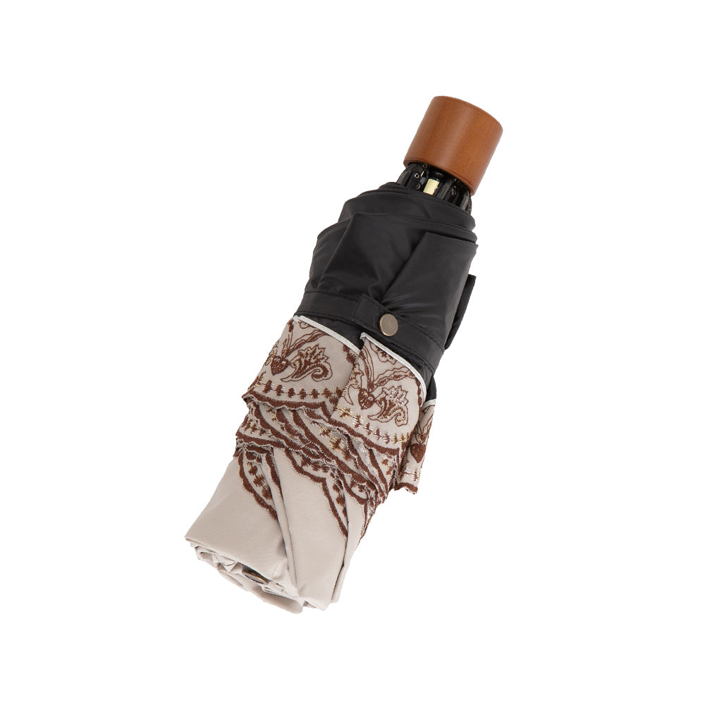 マーブル刺繍晴雨兼用 ミニ折りたたみ日傘