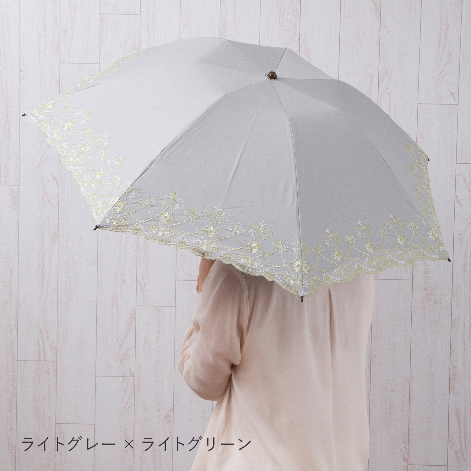 マーブル刺繍晴雨兼用 ミニ折りたたみ日傘