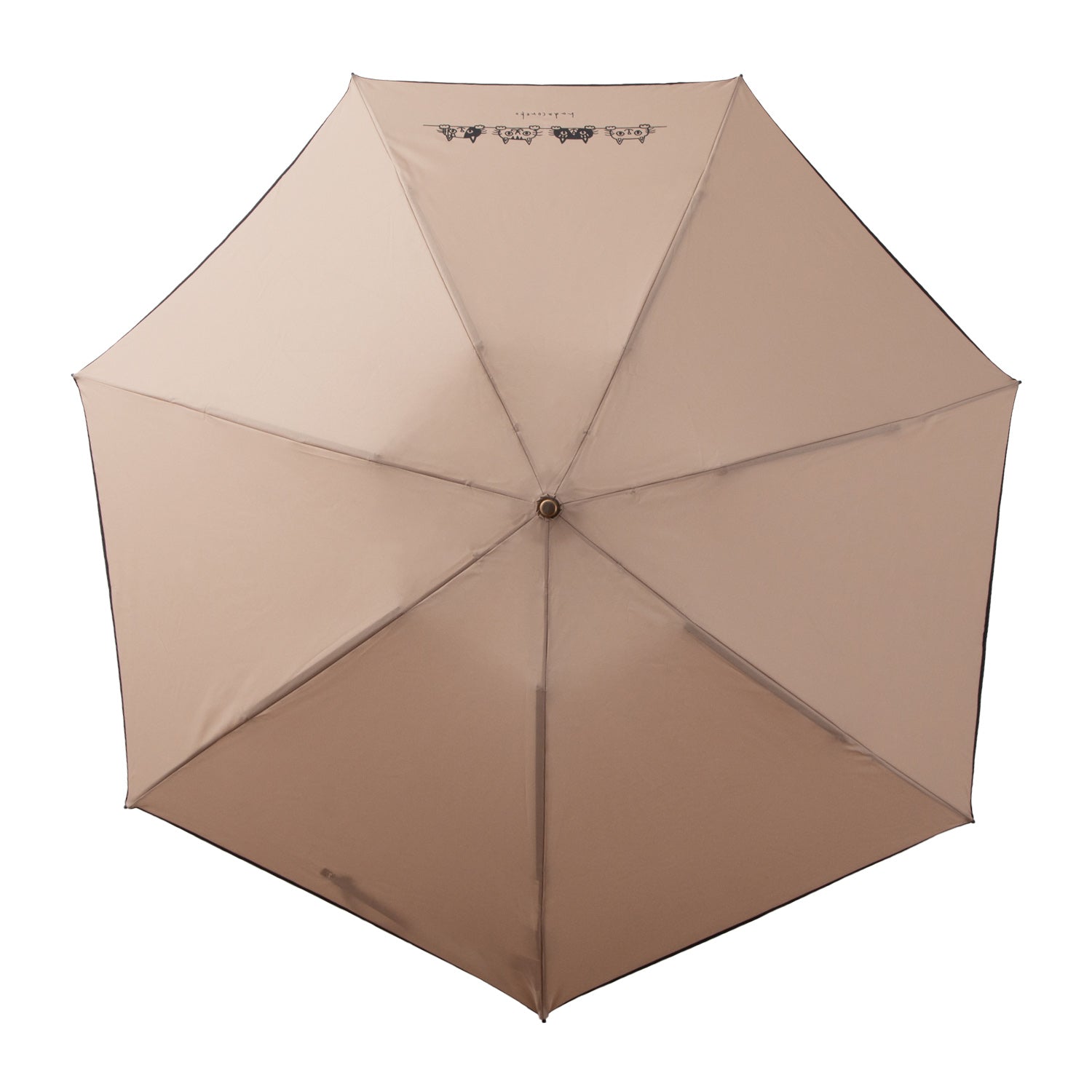 「肌子」コラボ ・Hadaconeko イラストプリント 折りたたみ雨傘