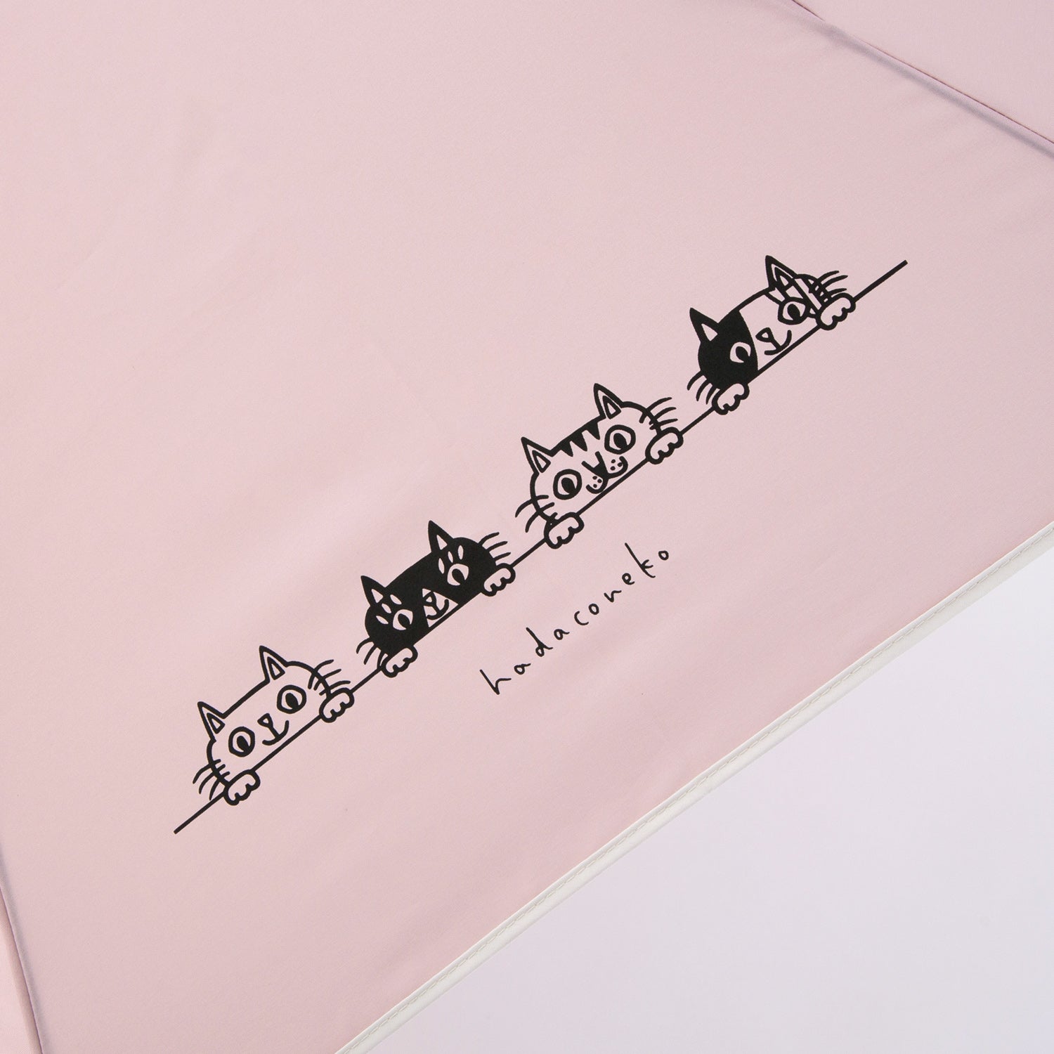 「肌子」コラボ ・Hadaconeko イラストプリント 折りたたみ雨傘