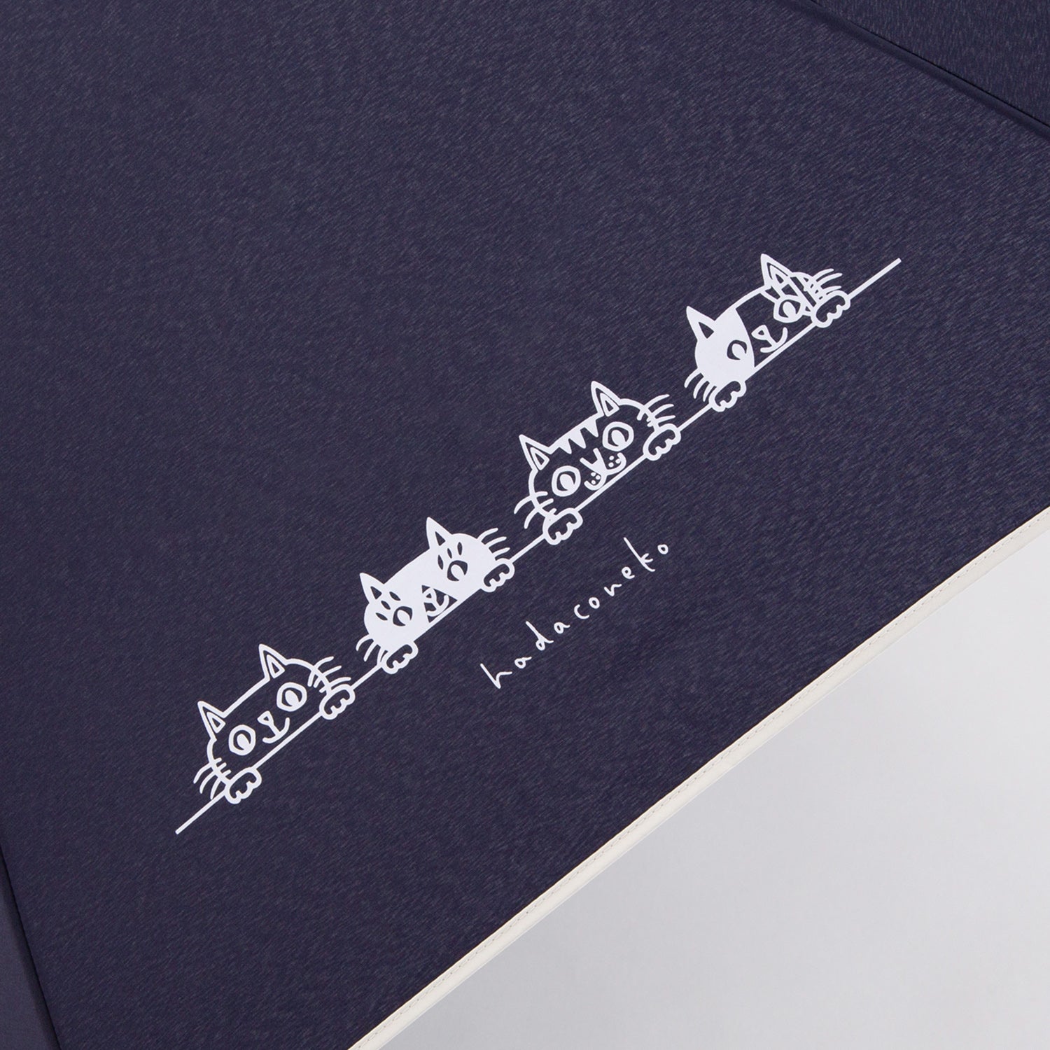 「肌子」コラボ ・Hadaconeko イラストプリント 折りたたみ雨傘