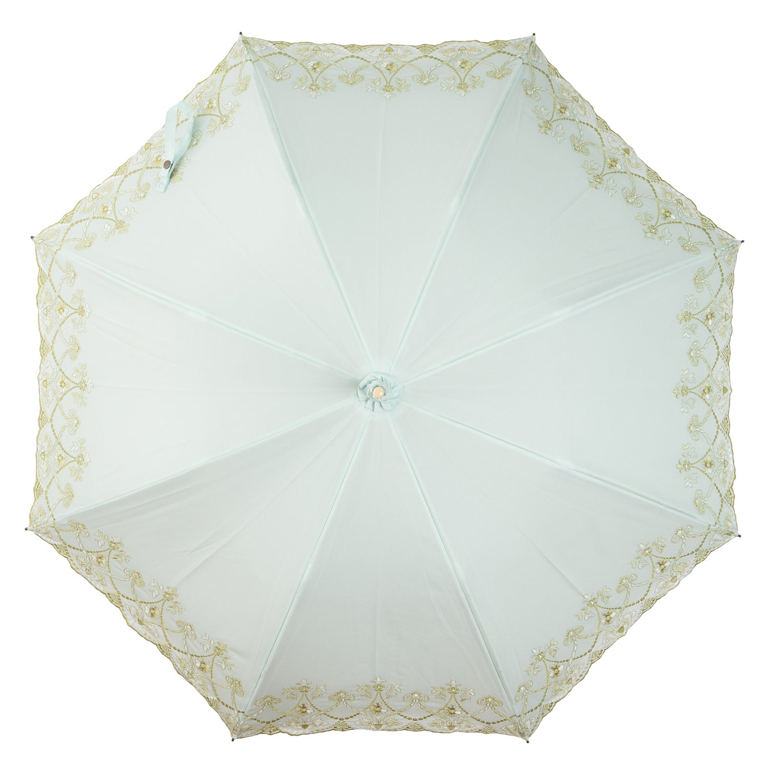 マーブル刺繍かわず張り 晴雨兼用長日傘