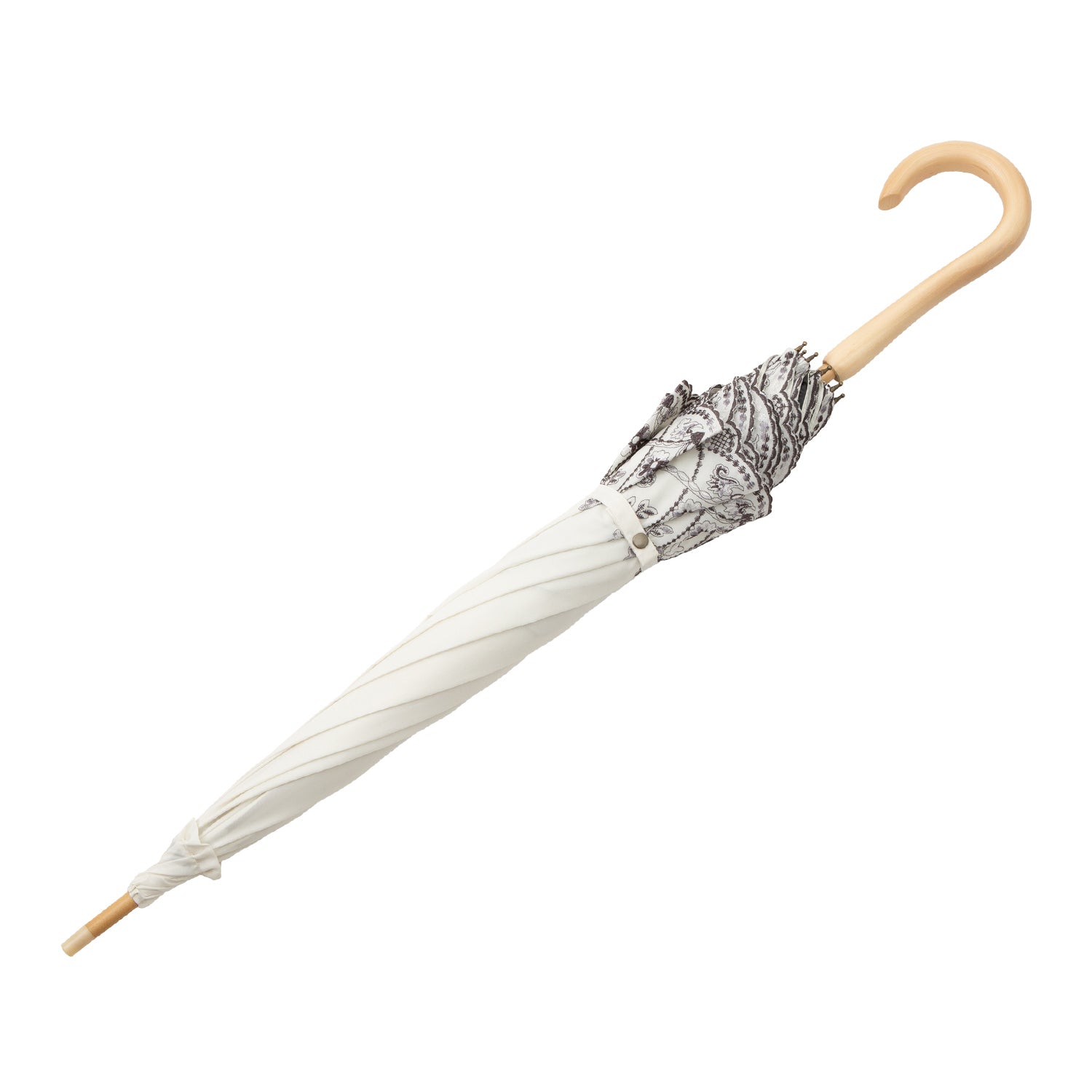 マーブル刺繍かわず張り 晴雨兼用長日傘