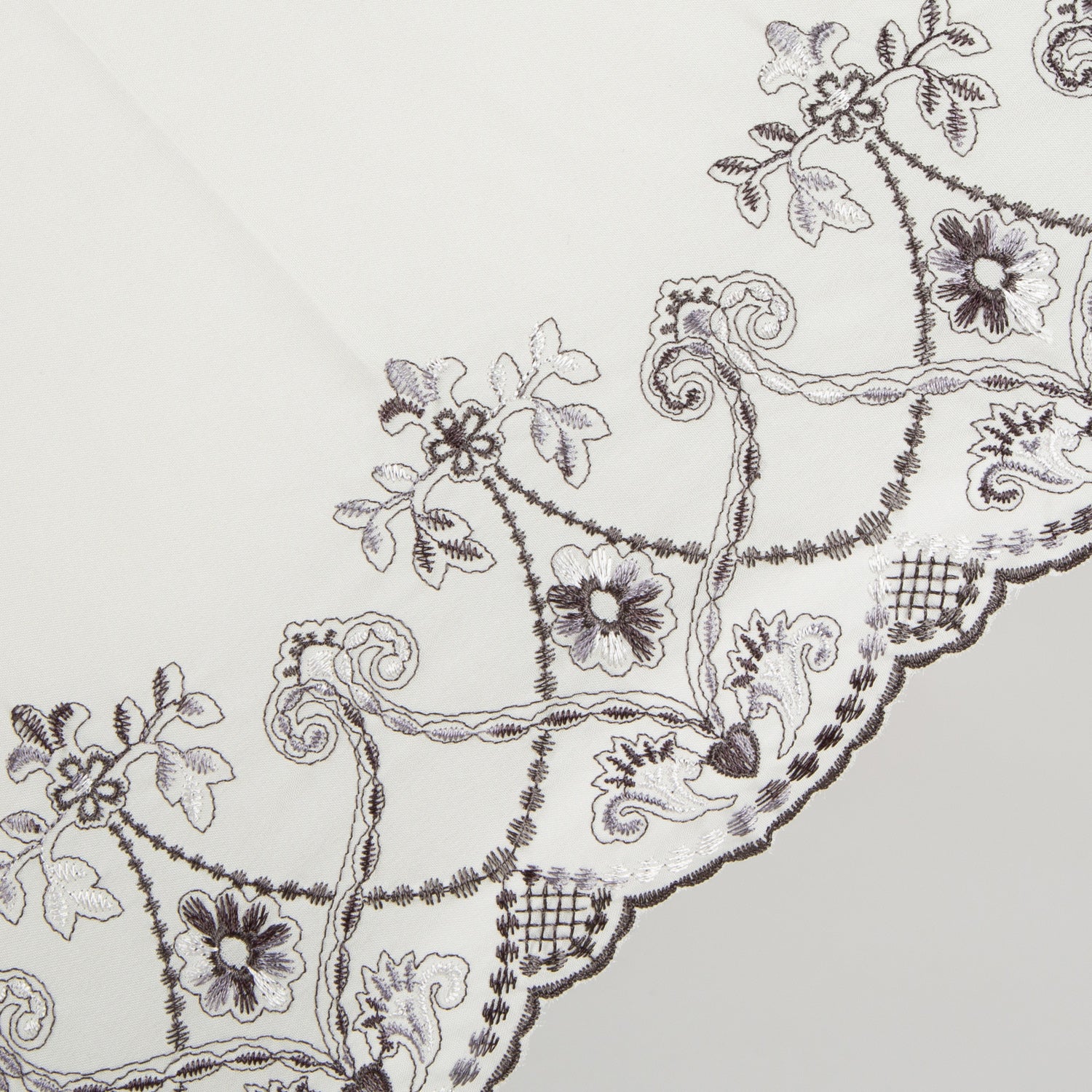 マーブル刺繍かわず張り 晴雨兼用長日傘