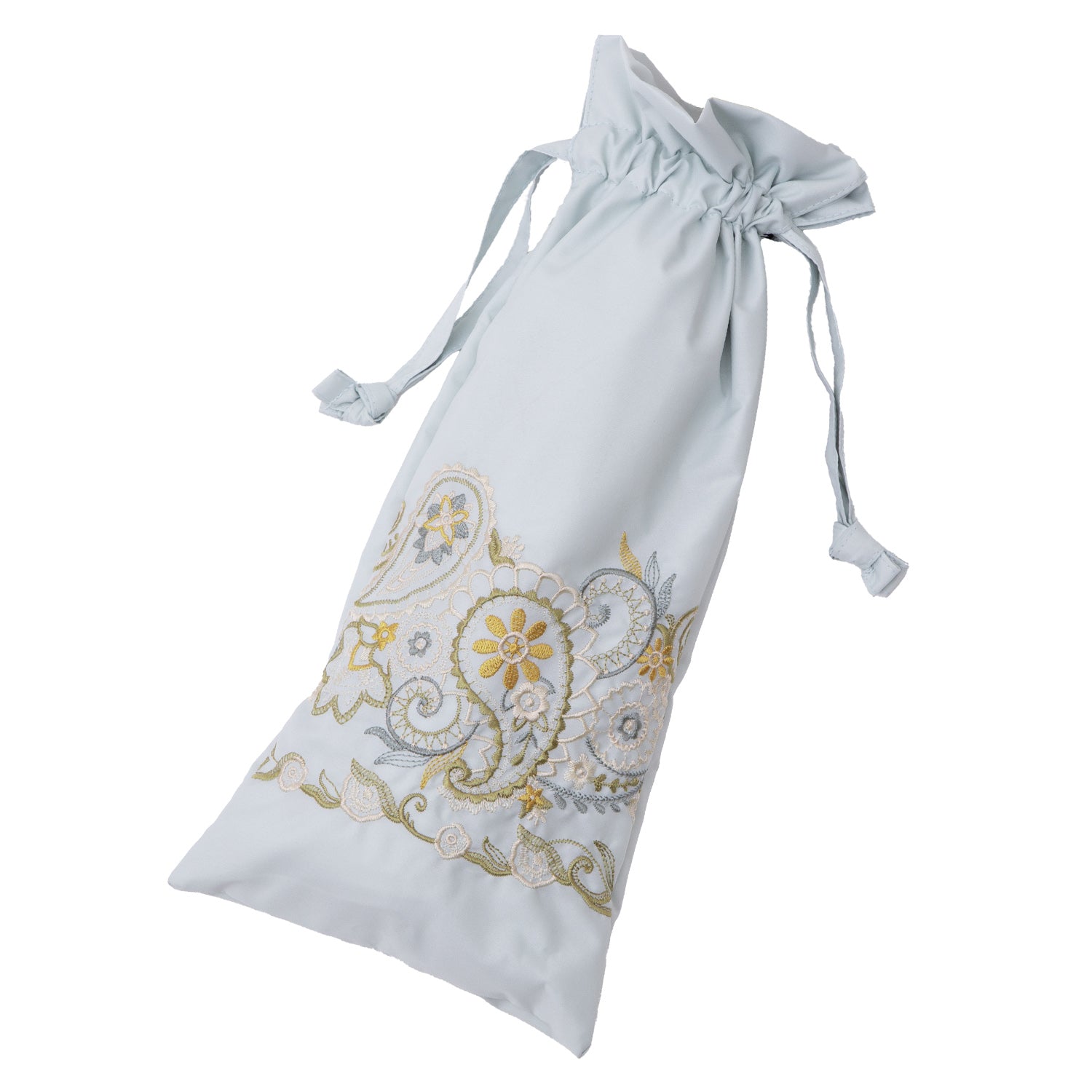 更紗ペーズリーオーガンジー カットワーク刺繍かわず張り 晴雨兼用ショート折日傘