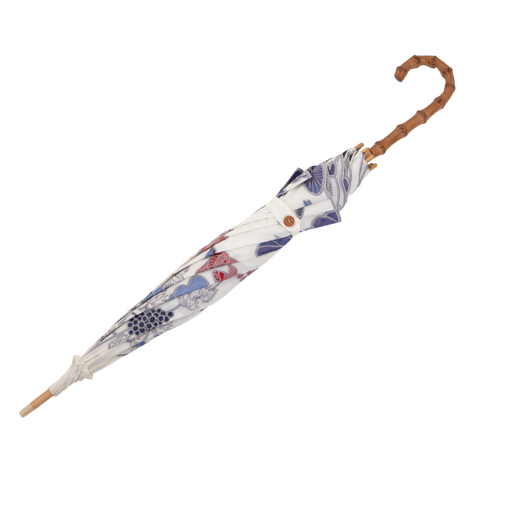 Kiyanサマーウォーターオーガンジーカットワーク刺繍 かわず張り長日傘