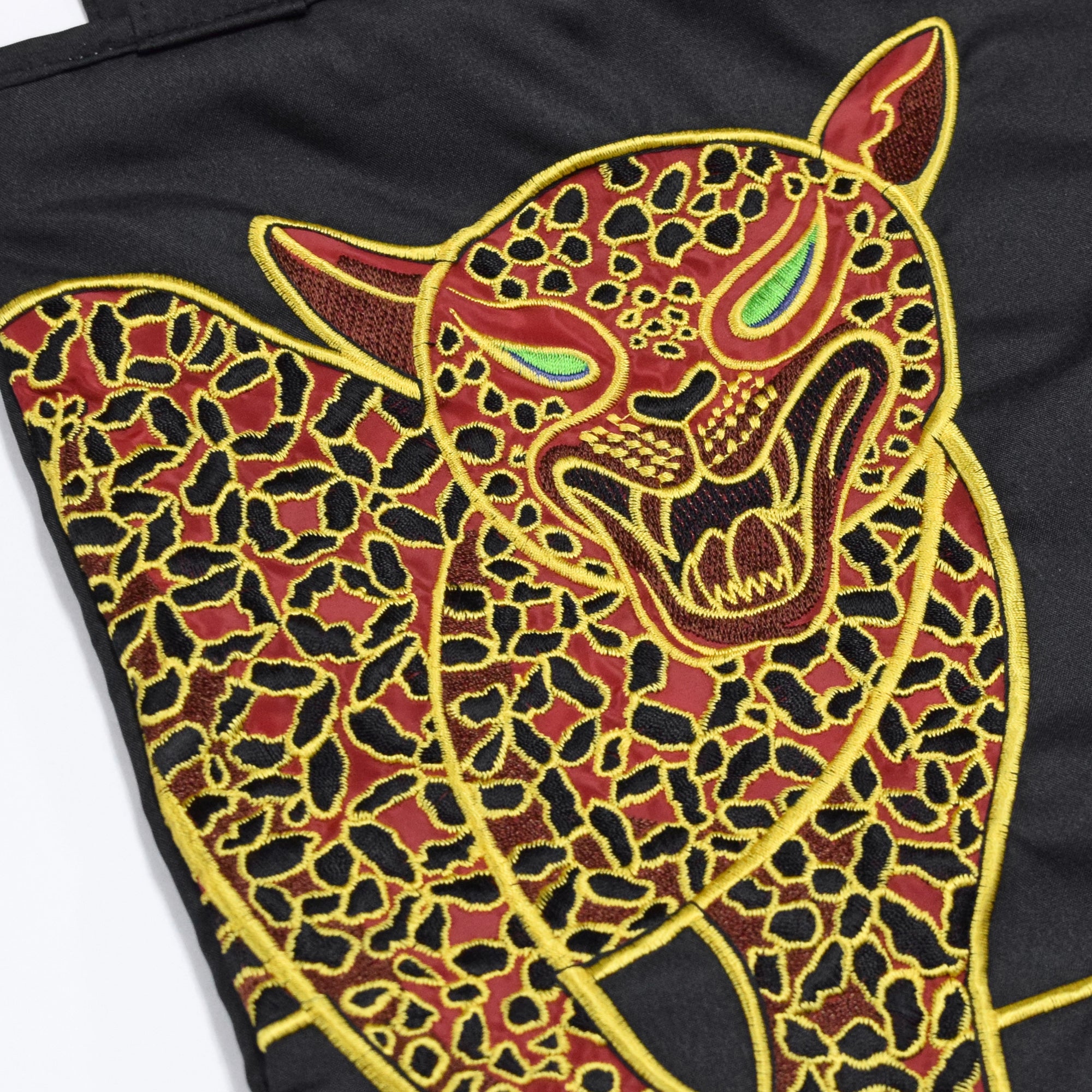 キーヤン ジャガーカットワーク刺繍 防水・撥水トートバッグ