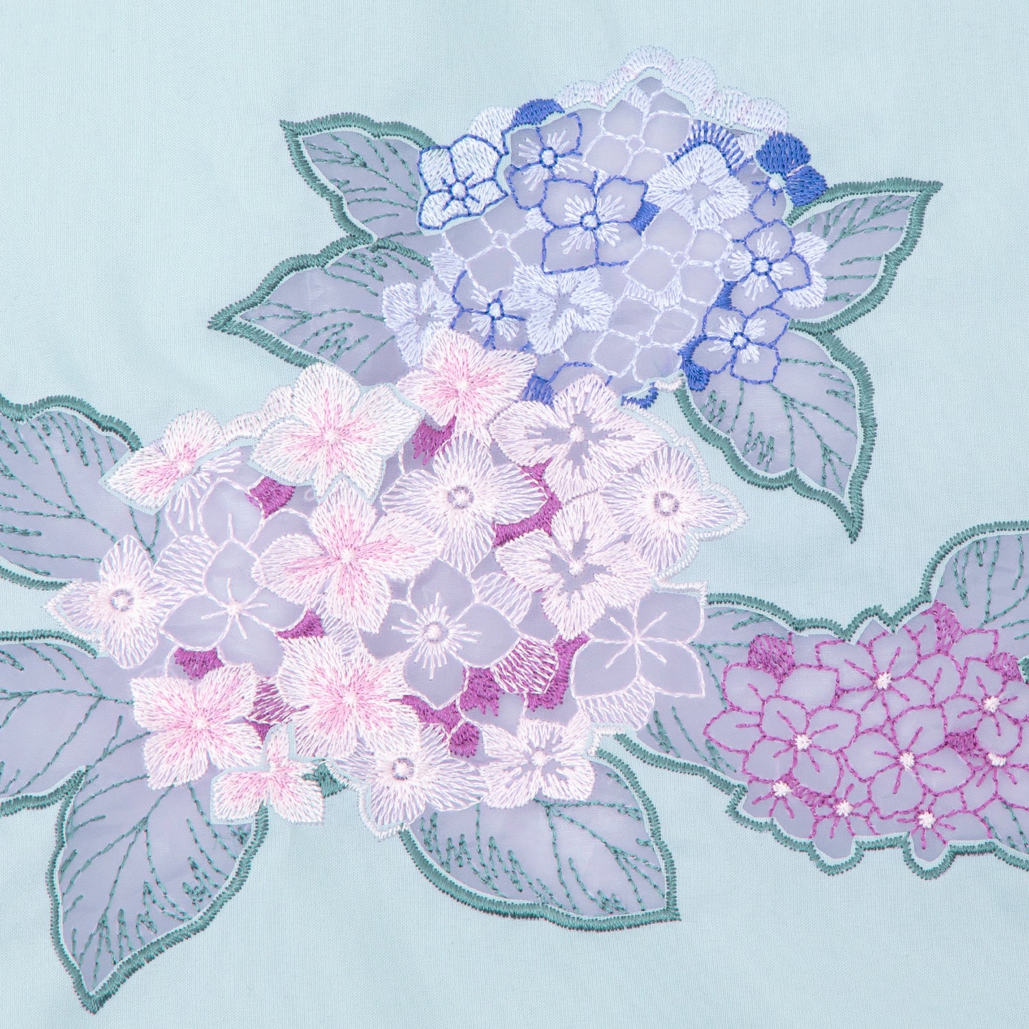 防撥水フラワートートバッグ 紫陽花