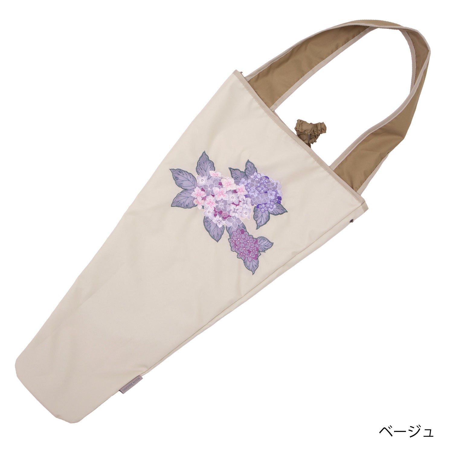 防撥水フラワートートバッグ 紫陽花
