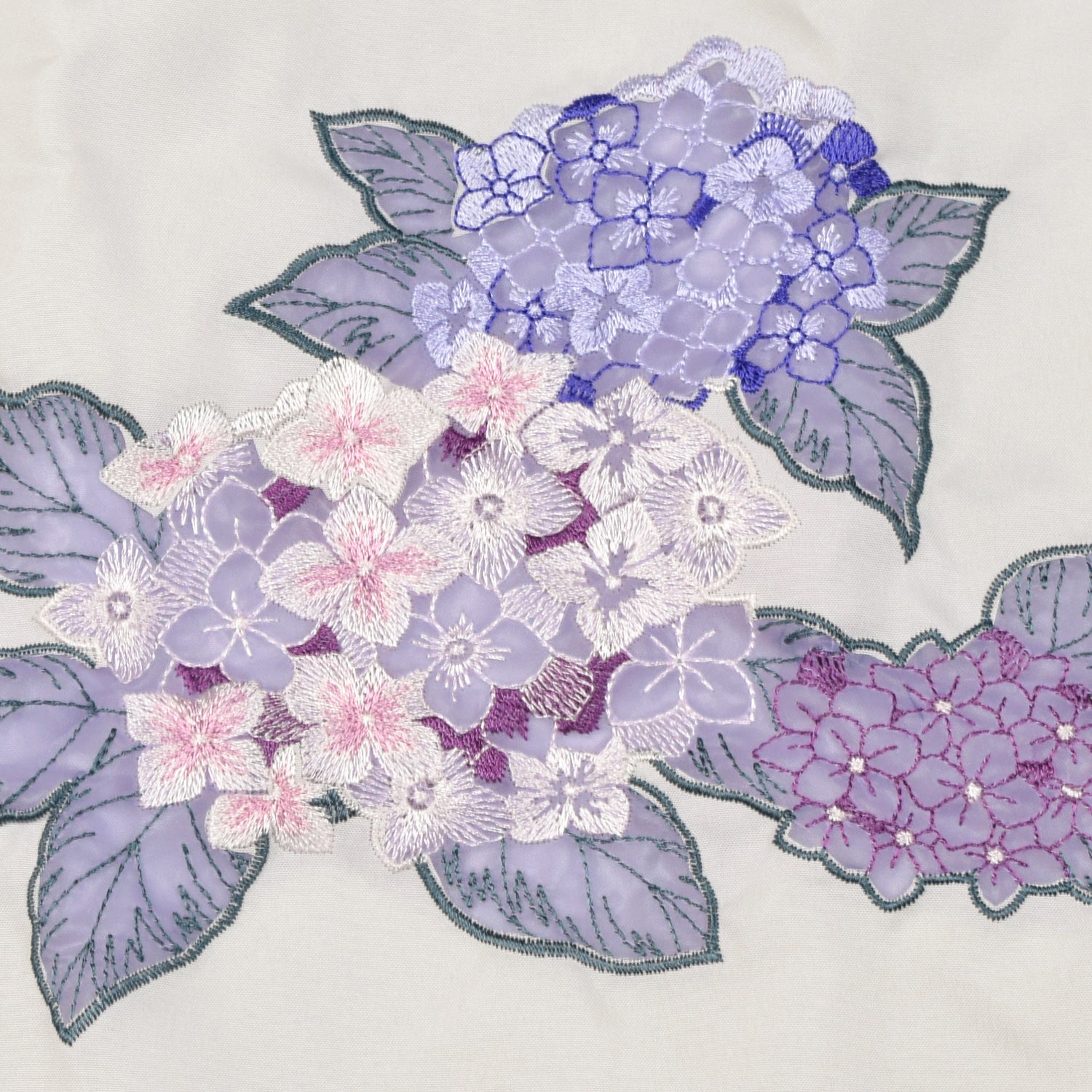 防撥水フラワートートバッグ 紫陽花