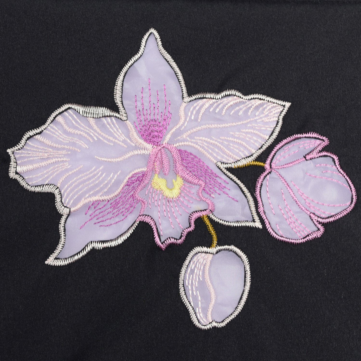 蘭花オーガンジー刺繍 防水・撥水サコッシュ
