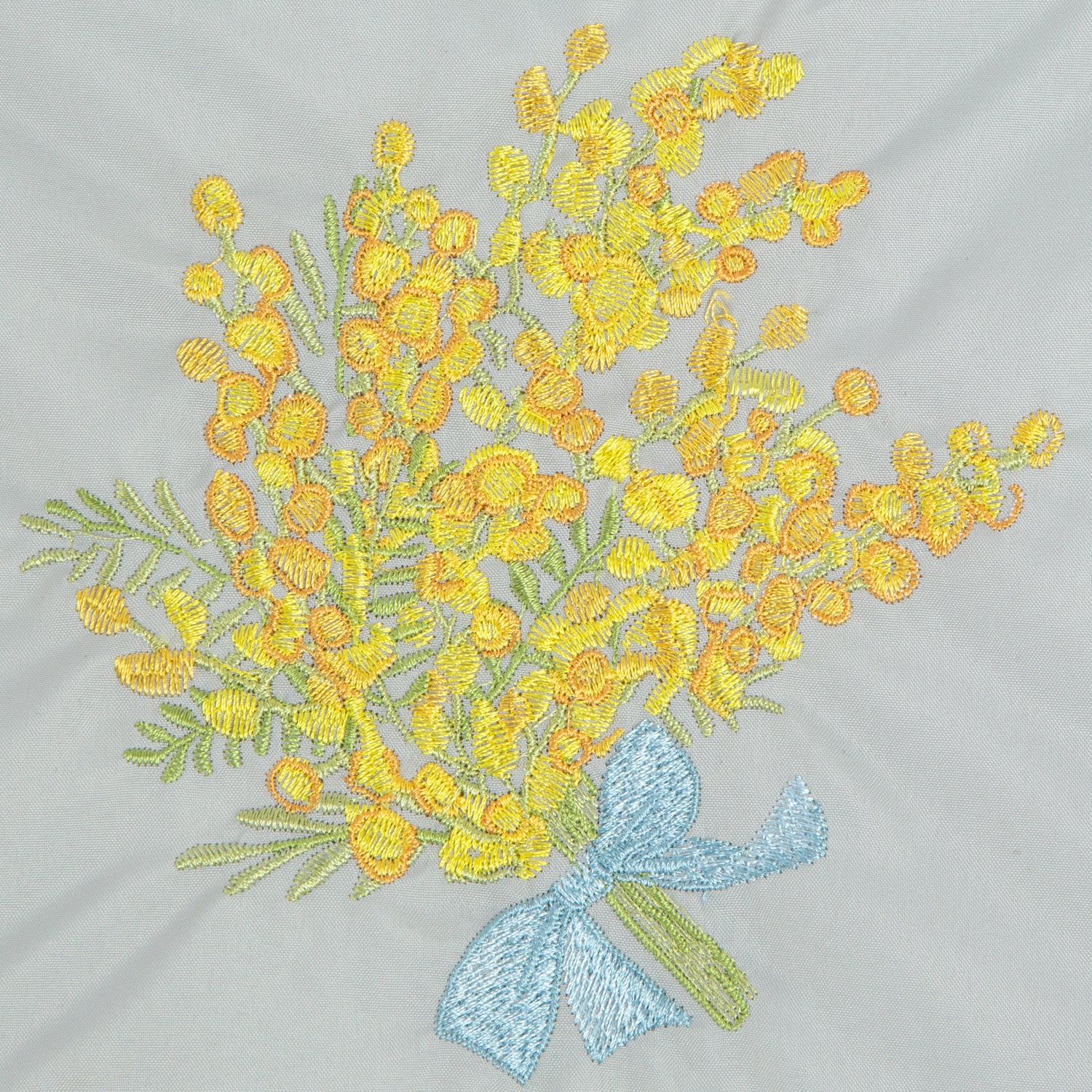 ミモザ刺繍 防水・撥水サコッシュ